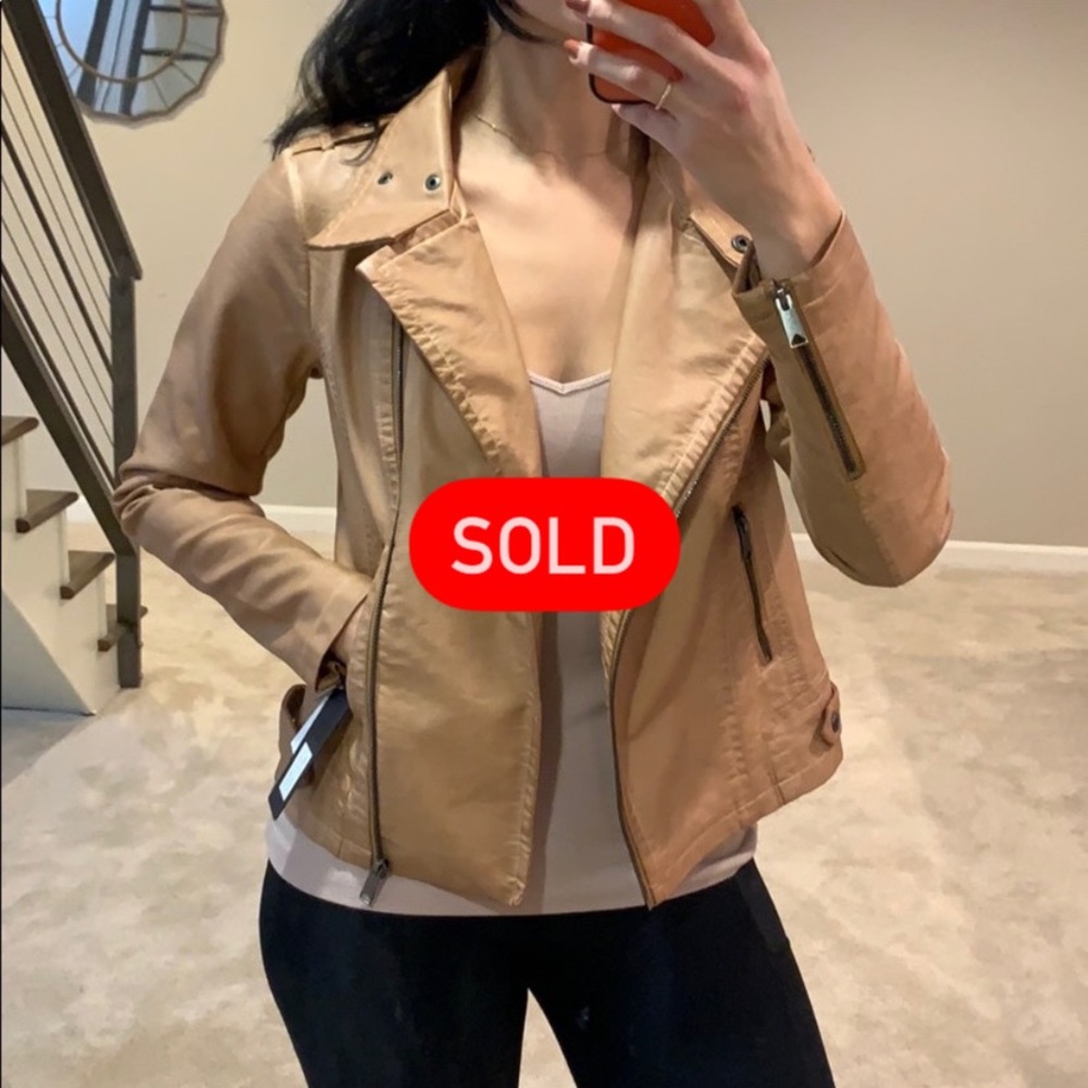 NWT Faux Leather Moto Jacket - Small